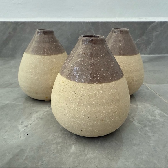 At Home Other - At Home Small Decorative Ceramic Painted Set Of Pots